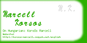marcell korsos business card